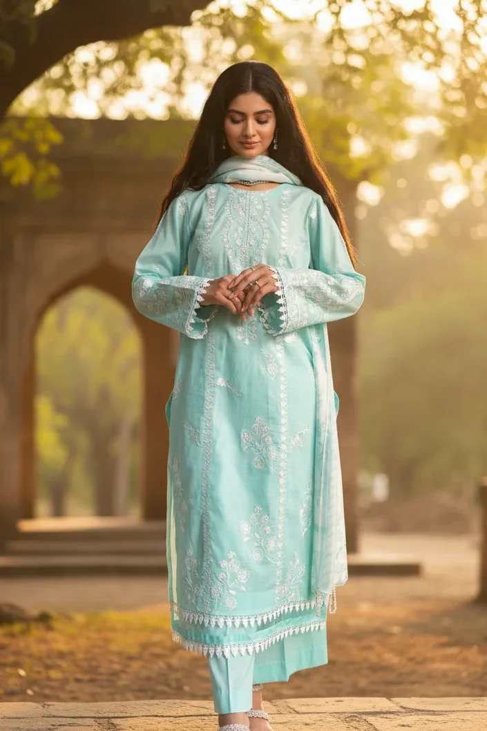 Unstitched | Embroidered | 3pc