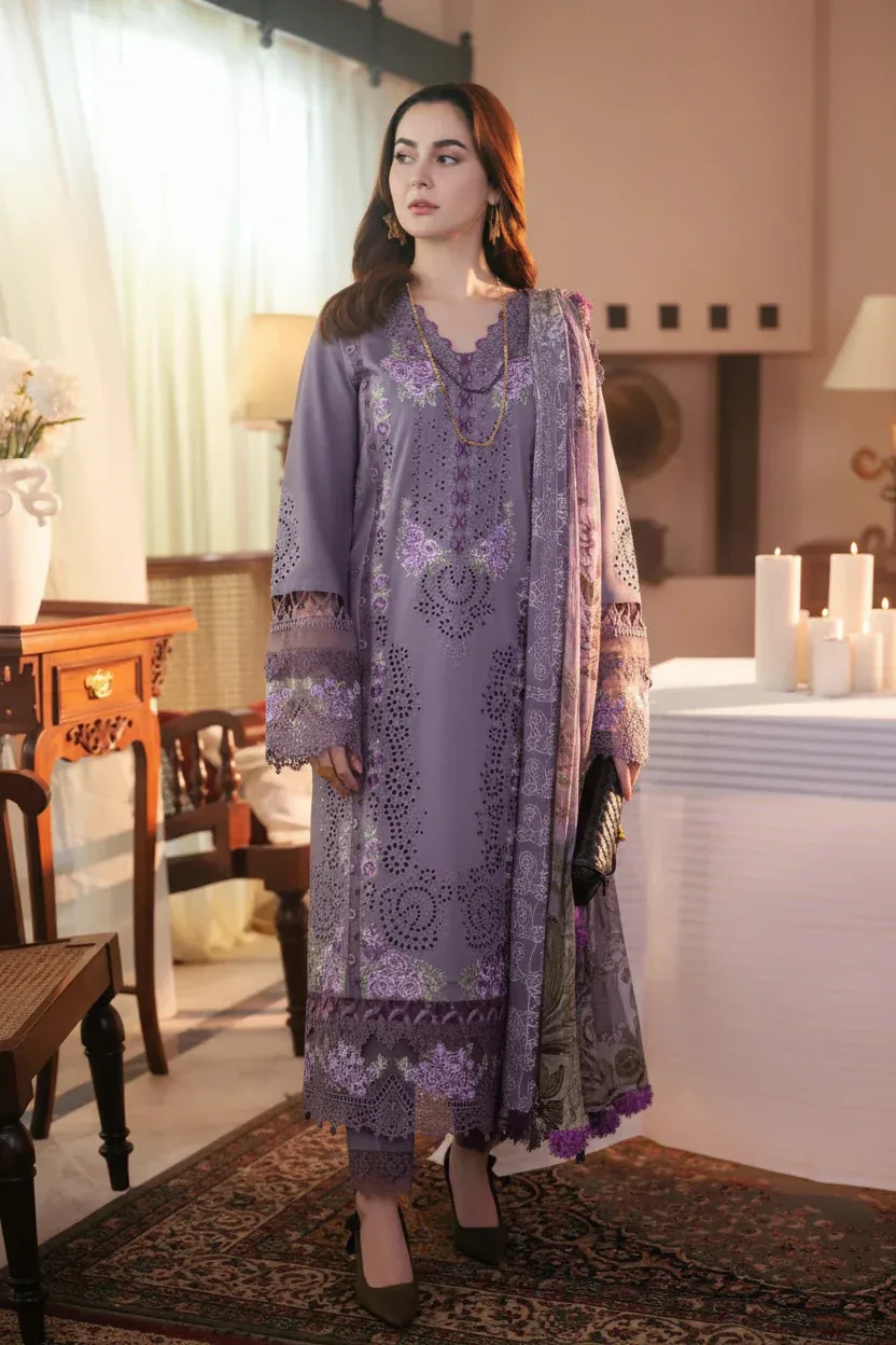 Fully Embroidered Lawn Fabric