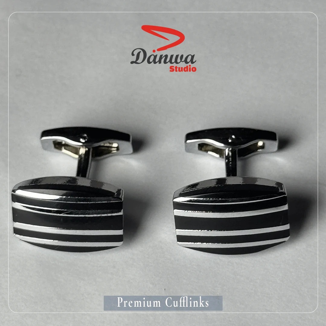 Black Rectangle Cufflink