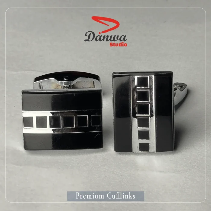 Black Rectangle Cufflink