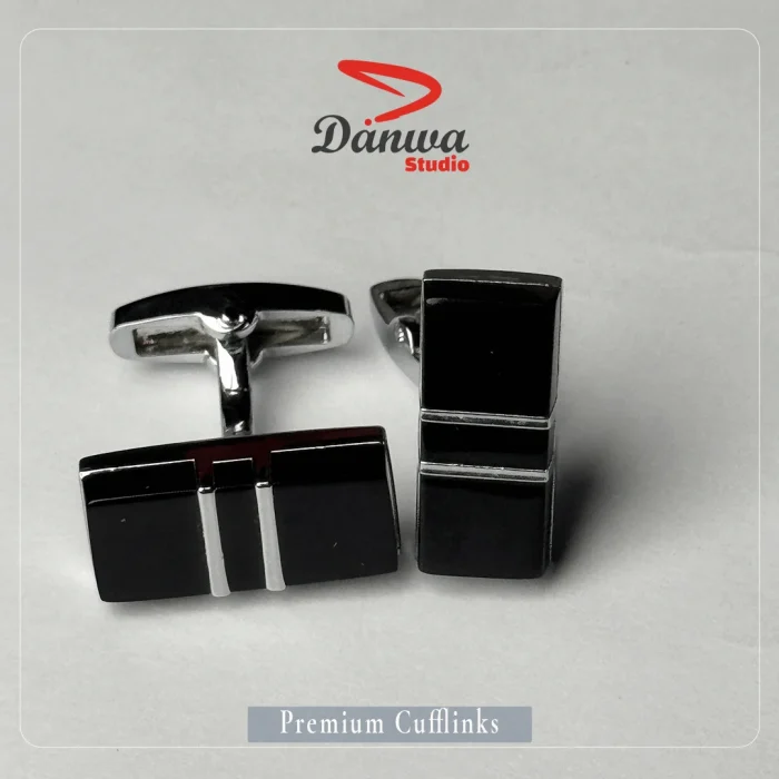 Black Rectangle Cufflink