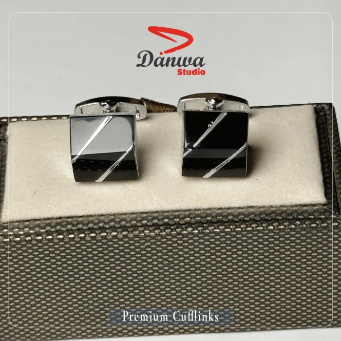 Black Square Cufflink