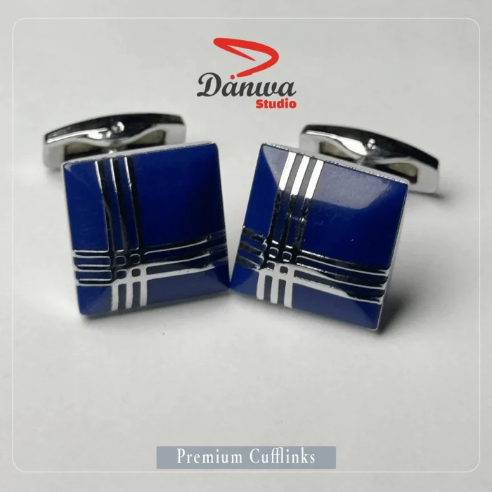 Blue Square Cufflink