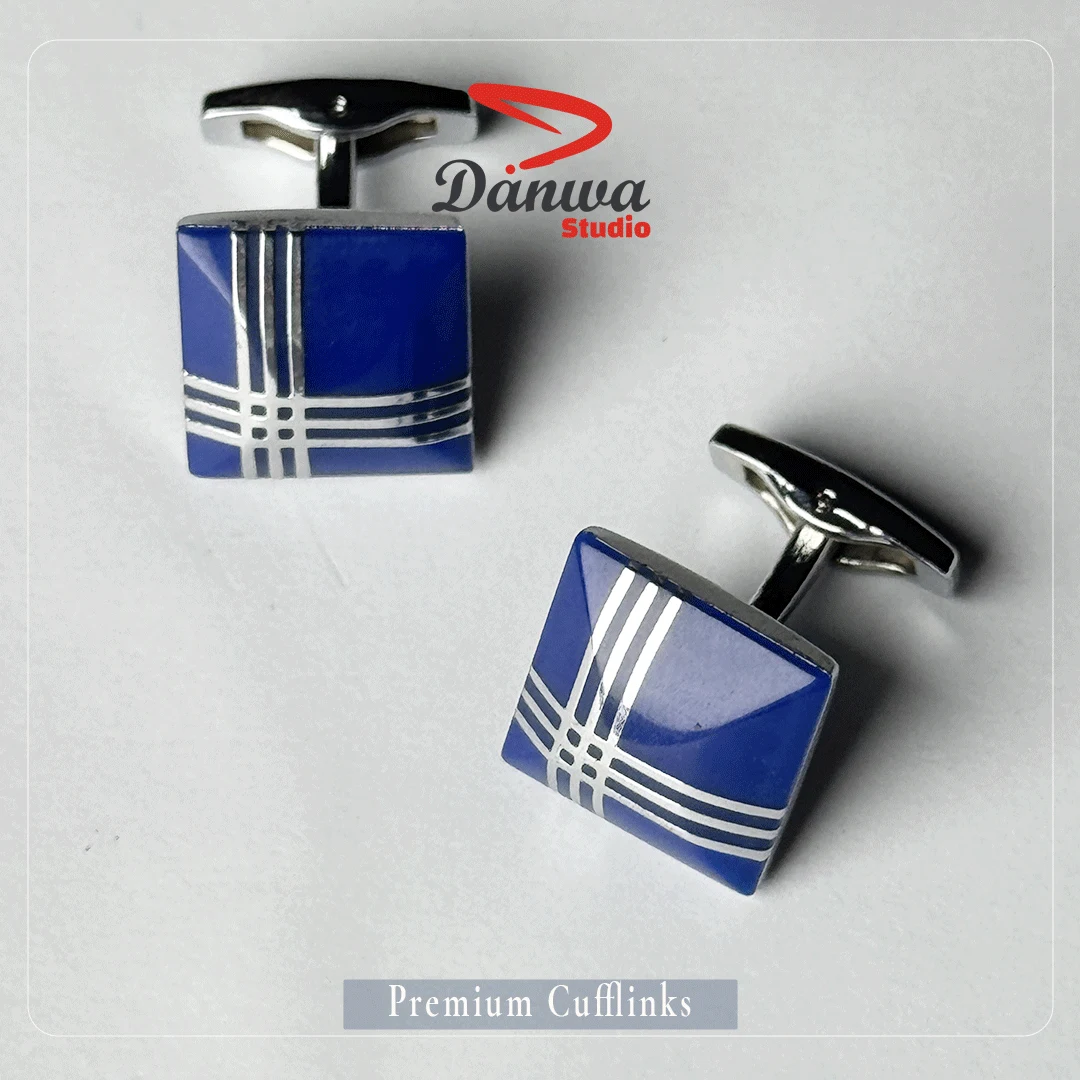 Blue Square Cufflink - Image 4