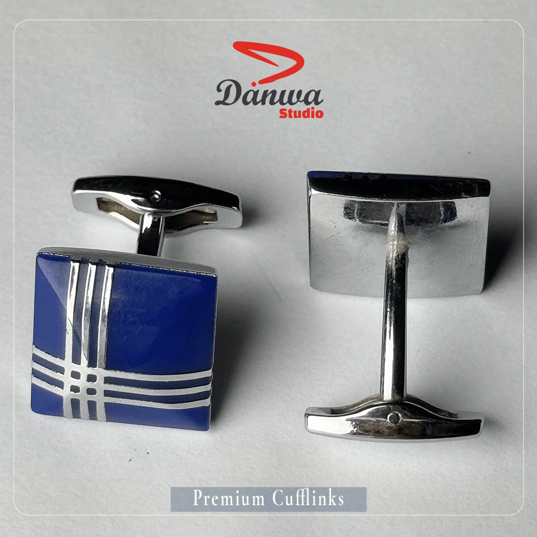 Blue Square Cufflink - Image 3