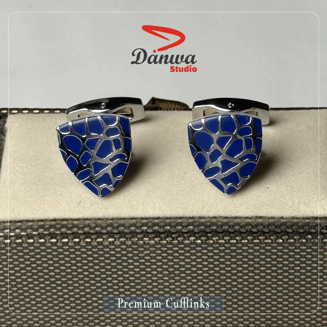 Blue Triangle Cufflink - Image 2