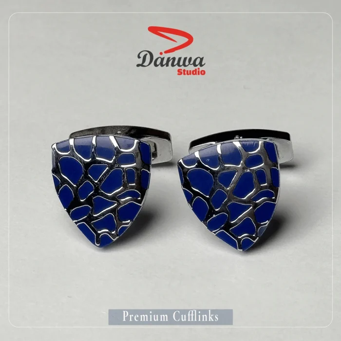 Blue Triangle Cufflink