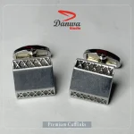 Grey Metal Square Cufflink