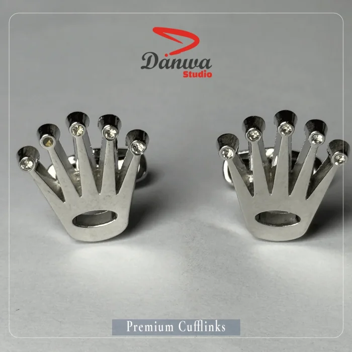 Silver Crown Cufflink