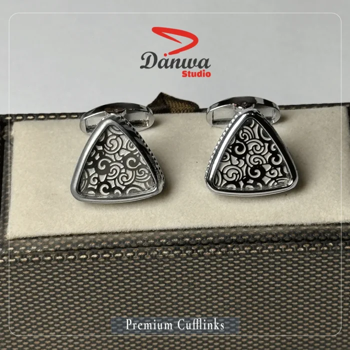 Silver Triangle Cufflink