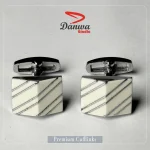 White Rectangle Cufflink